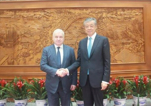 中한반도특별대표, 주중 러시아 대사 만나 [중국 외교부 홈페이지 캡처]